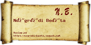 Nógrádi Beáta névjegykártya